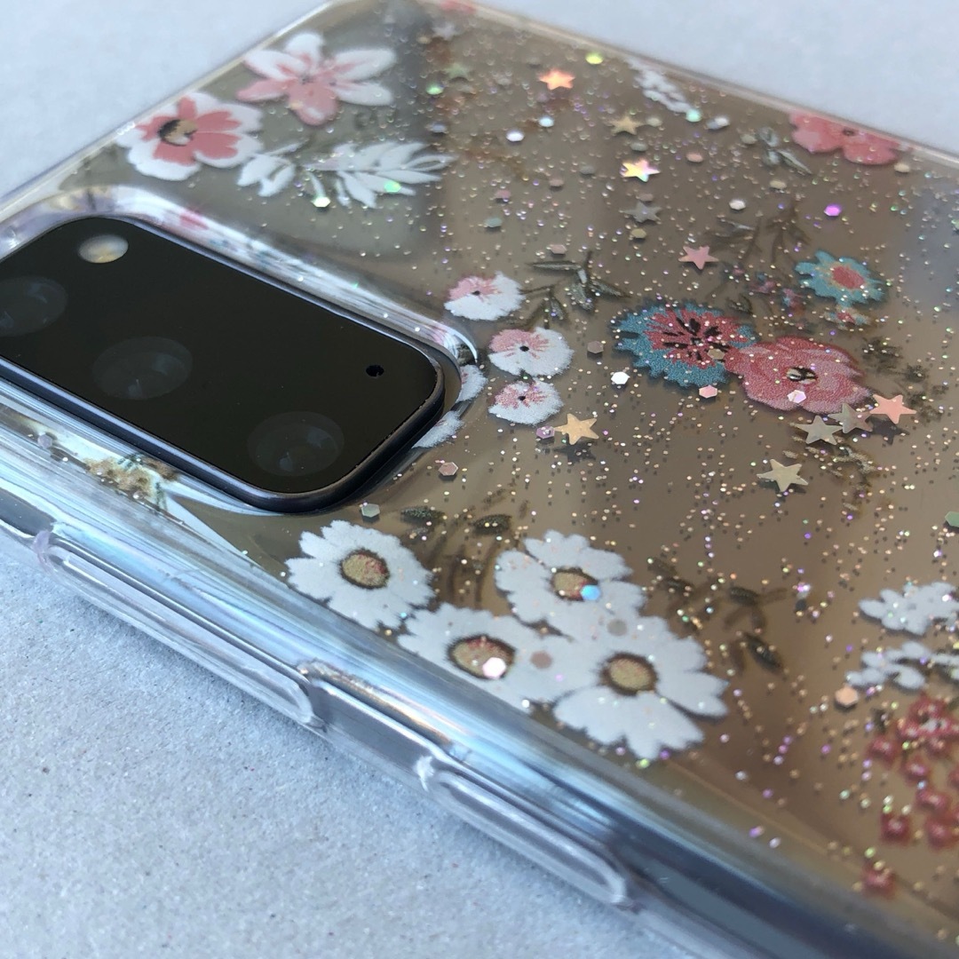 Galaxy S20 5G キラキラ クリア 小花柄 ソフトケース カバー スマホ/家電/カメラのスマホアクセサリー(Androidケース)の商品写真