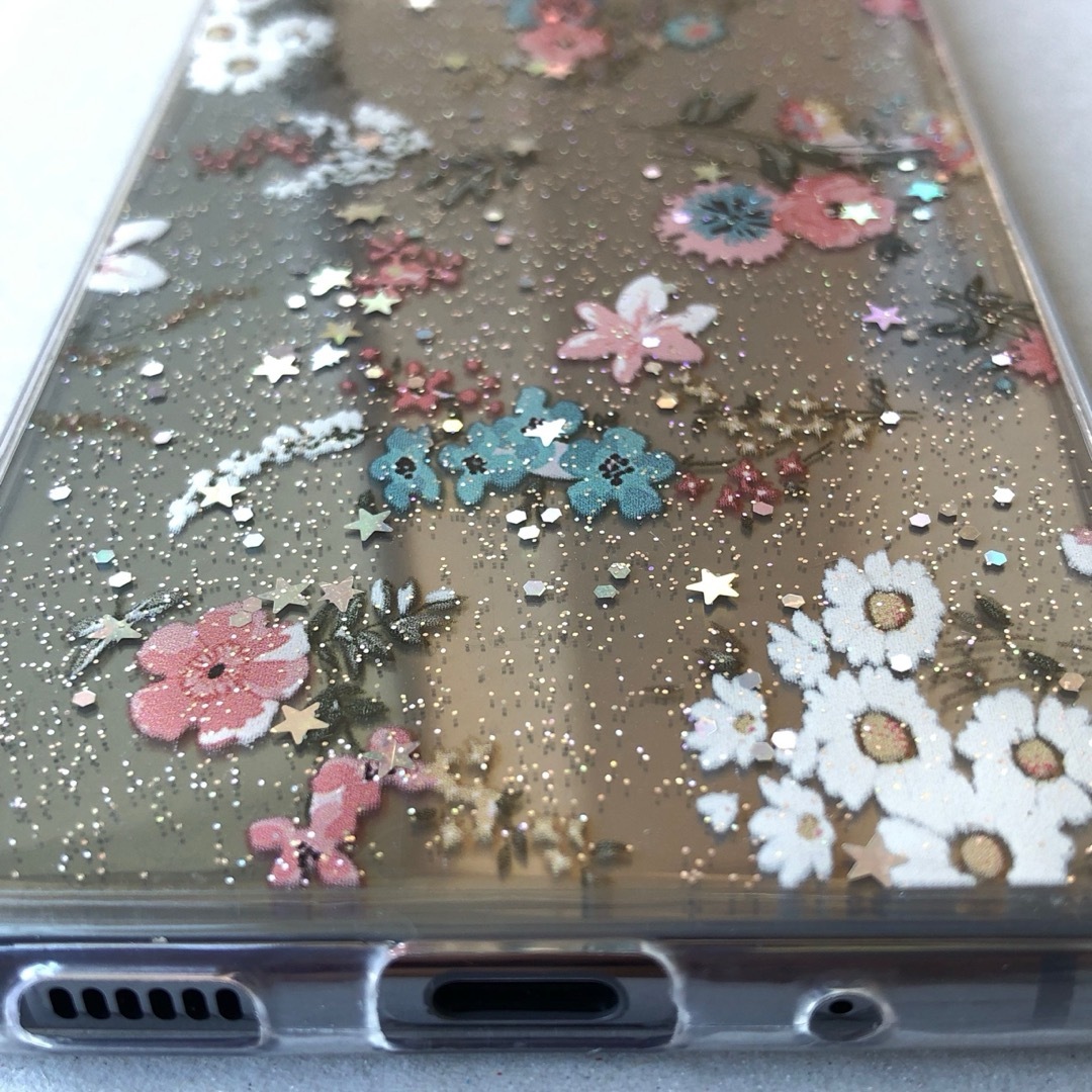 Galaxy S20 5G キラキラ クリア 小花柄 ソフトケース カバー スマホ/家電/カメラのスマホアクセサリー(Androidケース)の商品写真