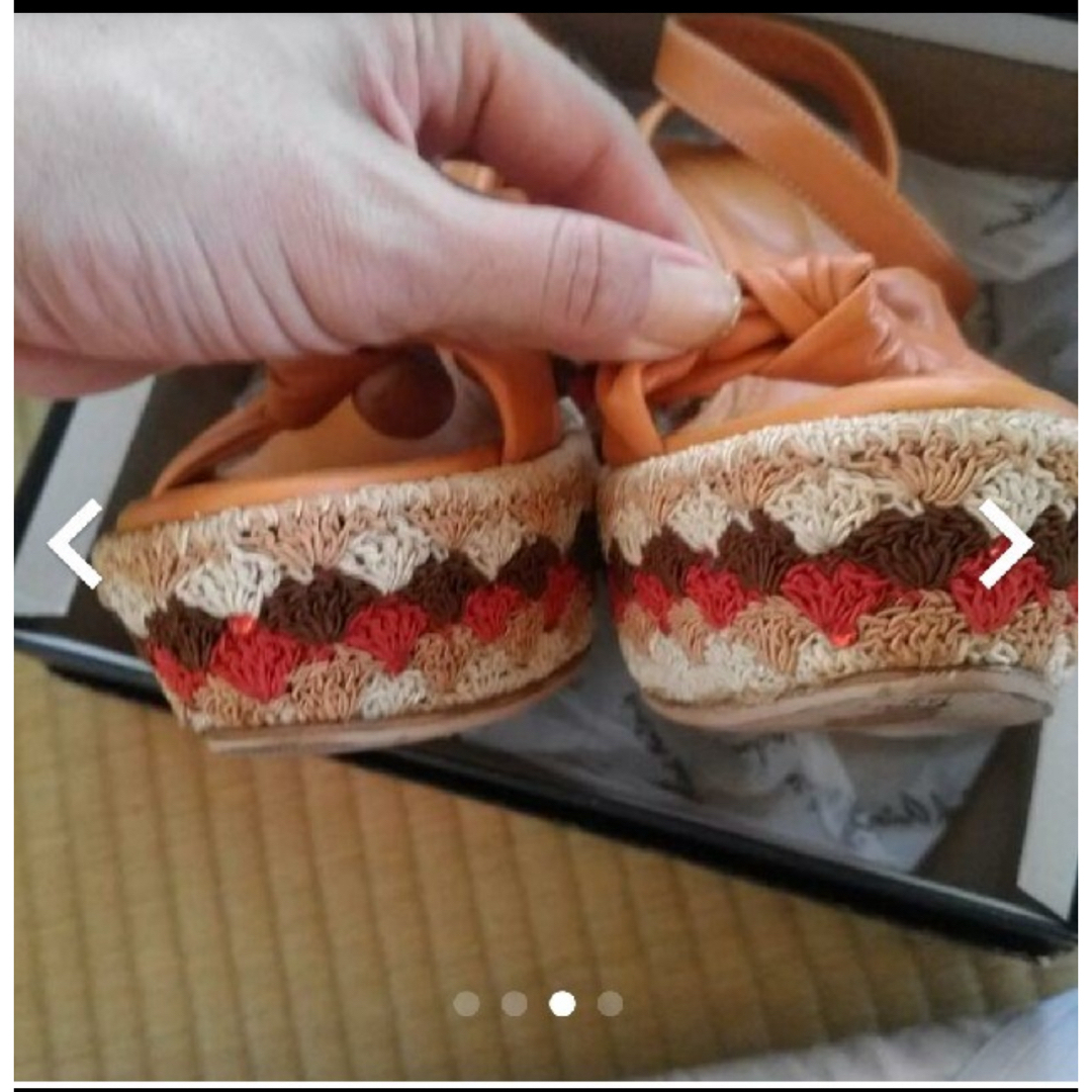 Sergio Rossi(セルジオロッシ)の値下げ美品　セルジオロッシ　ウエッジソール　ラインストーン レディースの靴/シューズ(サンダル)の商品写真
