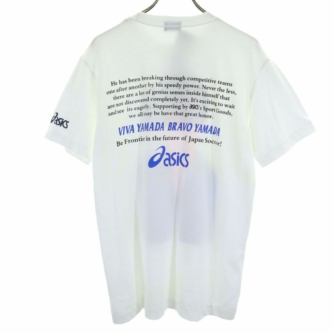 asics(アシックス)のアシックス 日本製 半袖 Tシャツ o ホワイト asics タグ付き メンズ 古着 【240328】 メール便可 メンズのトップス(Tシャツ/カットソー(半袖/袖なし))の商品写真