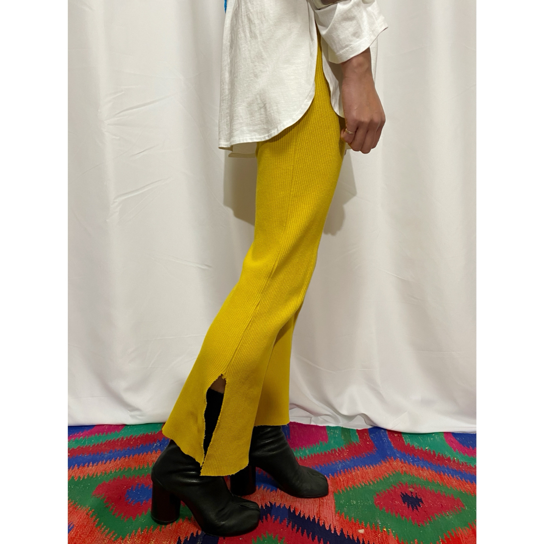 フミエタナカ フレア 黄色 ラフ パンツ THE Dallas ザ・ダラス 美品 フミエタナカ フレア 黄色 ラフ パンツ THE Dallas ザ・ダラス 美品