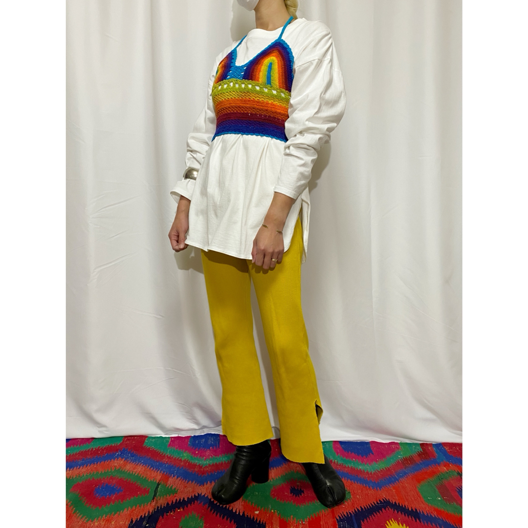 フミエタナカ フレア 黄色 ラフ パンツ THE Dallas ザ・ダラス 美品 フミエタナカ フレア 黄色 ラフ パンツ THE Dallas ザ・ダラス 美品