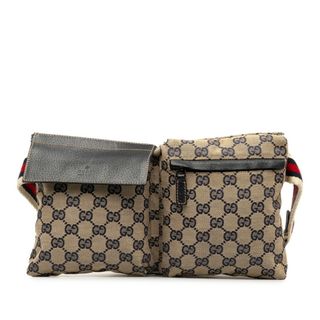 グッチ(Gucci)のグッチ GGキャンバス ボディバッグ ウエストバッグ 28566 キャンバス レディース GUCCI 【214-43846】(ボディバッグ/ウエストポーチ)