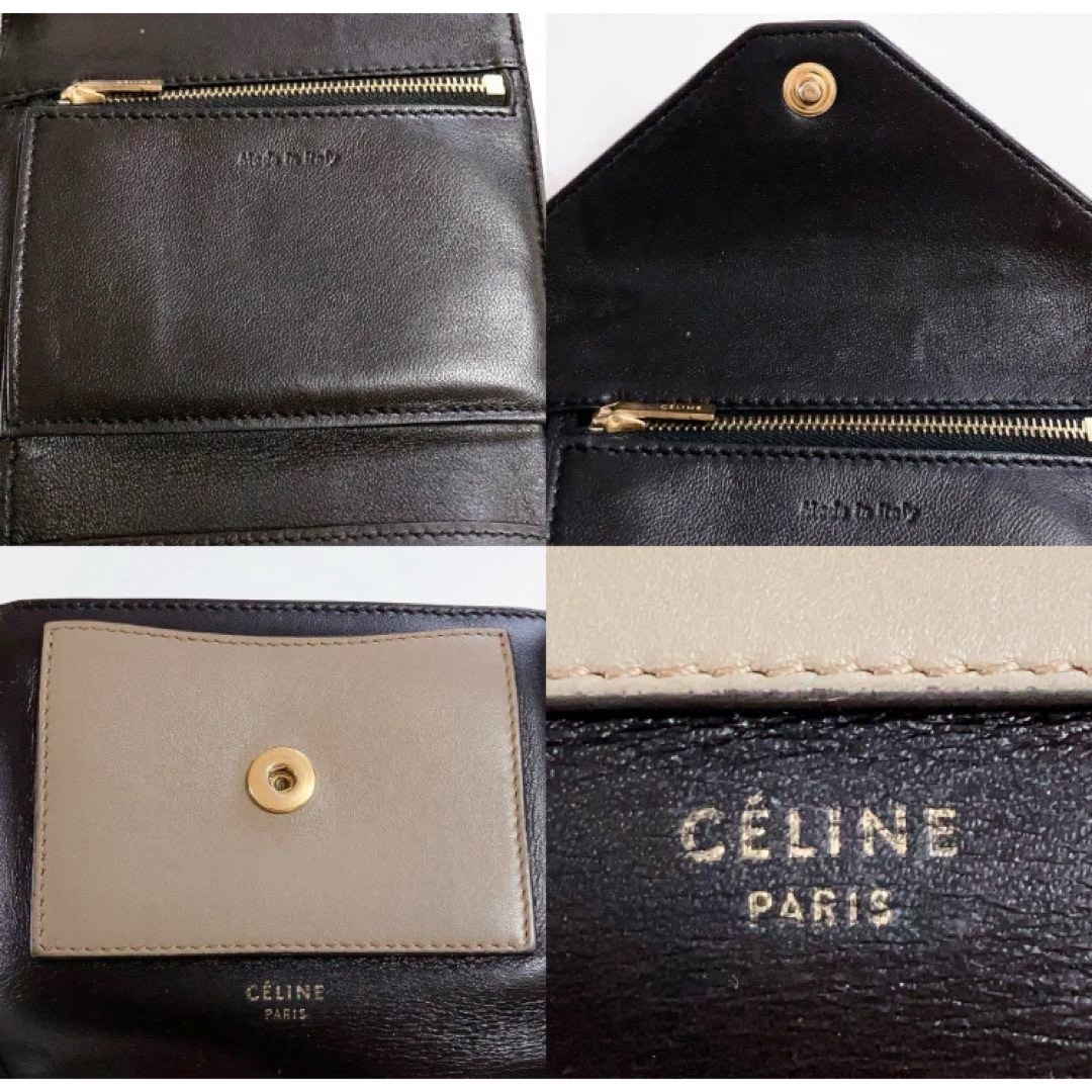 celine(セリーヌ)のCELINE セリーヌ コンパクトウォレット トリコロール 三つ折り 財布  メンズのファッション小物(折り財布)の商品写真