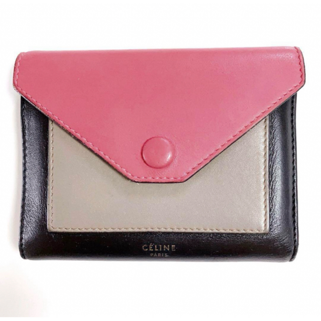 celine(セリーヌ)のCELINE セリーヌ コンパクトウォレット トリコロール 三つ折り 財布  メンズのファッション小物(折り財布)の商品写真
