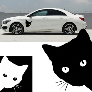 黒猫 猫 ネコ ステッカー 車 ステッカー 窓 キャット シール デカール #3(猫)