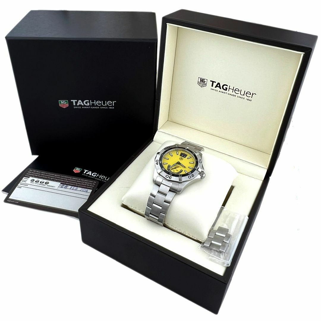 TAG Heuer(タグホイヤー)のタグ ホイヤー　時計　定価￥248,400　アクアレーサー　イエロー文字盤　レア メンズの時計(腕時計(アナログ))の商品写真