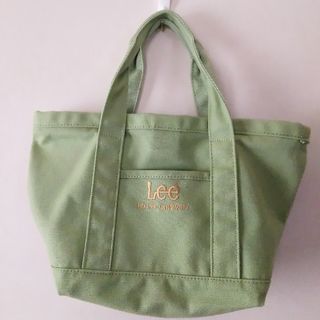 リー(Lee)のLee 金色刺繍トートバッグ　カラー薄いグリーン(トートバッグ)