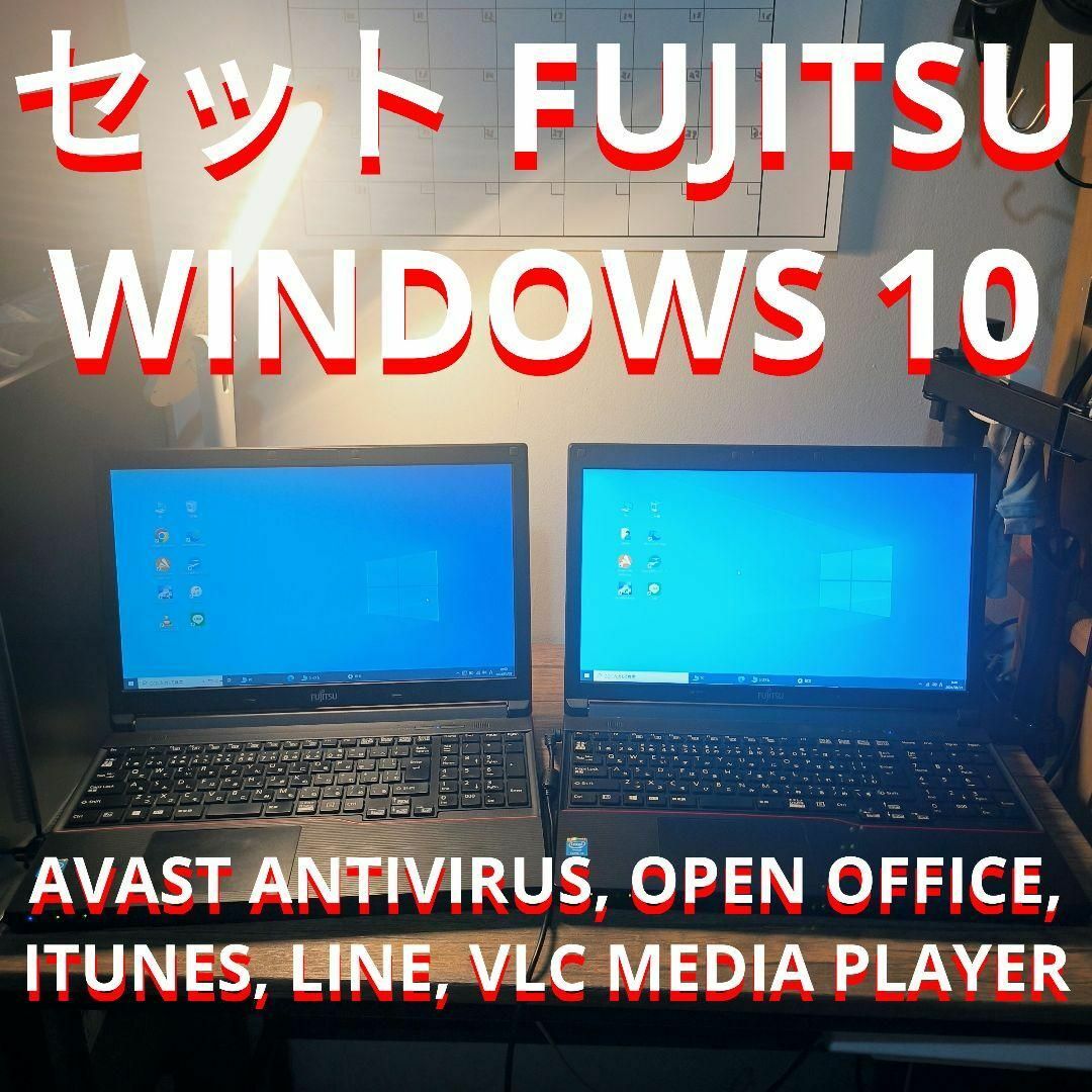 FUJITSU GENERAL(フジツウゼネラル)のFUJITSU I3 4000M 4GB メモリ HDD W10 ノートPC スマホ/家電/カメラのPC/タブレット(ノートPC)の商品写真