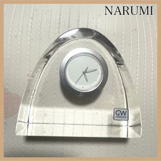 NARUMI - グラスワークスナルミ アーチ クロック 置き時計 ガラス 透明 インテリア