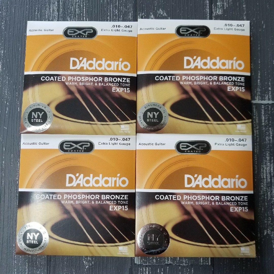 新品　D'Addario ダダリオ アコースティックギター弦  EXP15 楽器のギター(弦)の商品写真