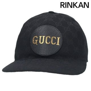 Gucci - グッチ  576253 4HG53 レザーロゴワッペンGG柄帽子 メンズ L