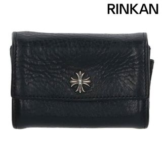 クロムハーツ(Chrome Hearts)のクロムハーツ  TINY WALLET/タイニーウォレット CHプラスボタンレザーウォレット財布 メンズ(財布)