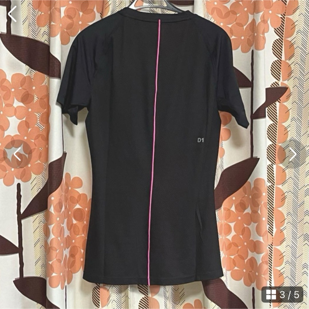 asics(アシックス)のasix アシックス　レディース　半袖 Tシャツ　ブラック　黒　LL トップス レディースのトップス(Tシャツ(半袖/袖なし))の商品写真