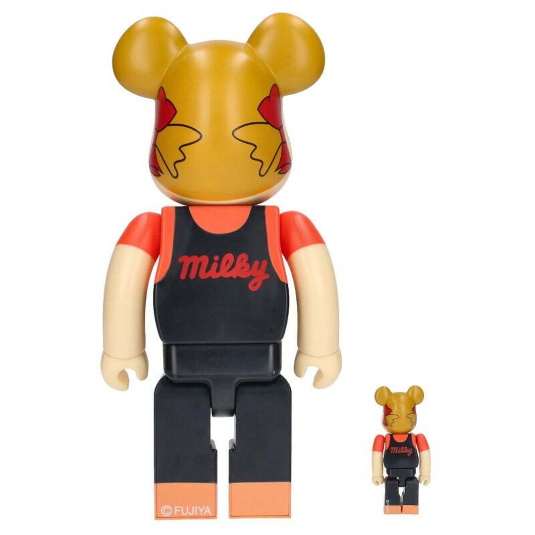 BE@RBRICK(ベアブリック)のベアブリック ×不二家のミルキー  コーヒーミルキー 100%&400% ペコちゃんフィギュア メンズ 100% 400% ハンドメイドのおもちゃ(フィギュア)の商品写真