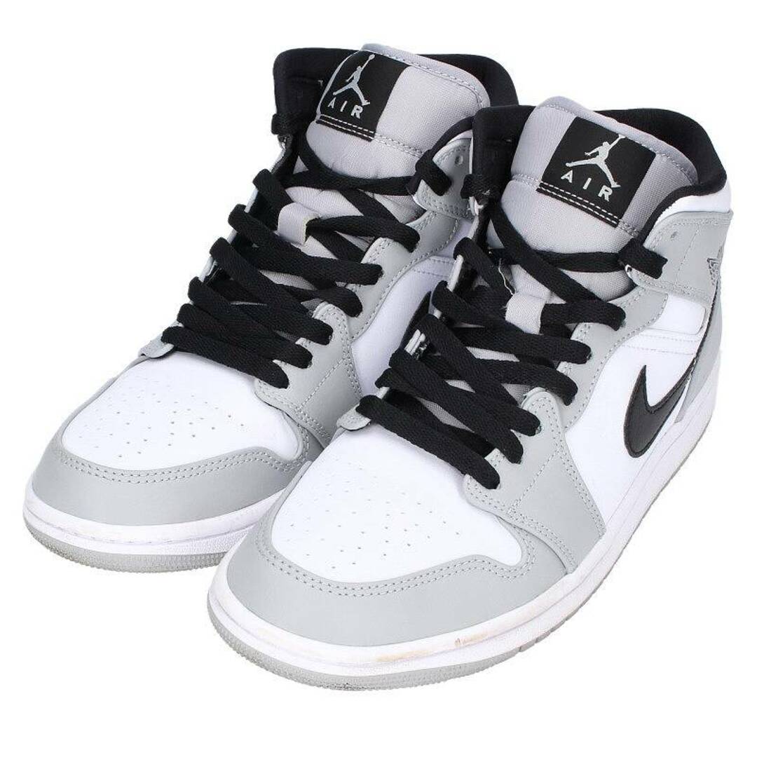 NIKE(ナイキ)のナイキ  AIR JORDAN 1 MID SMOKE GREY 554724-092 エアジョーダン1ミッドスモークグレースニーカー メンズ 26.5cm メンズの靴/シューズ(スニーカー)の商品写真