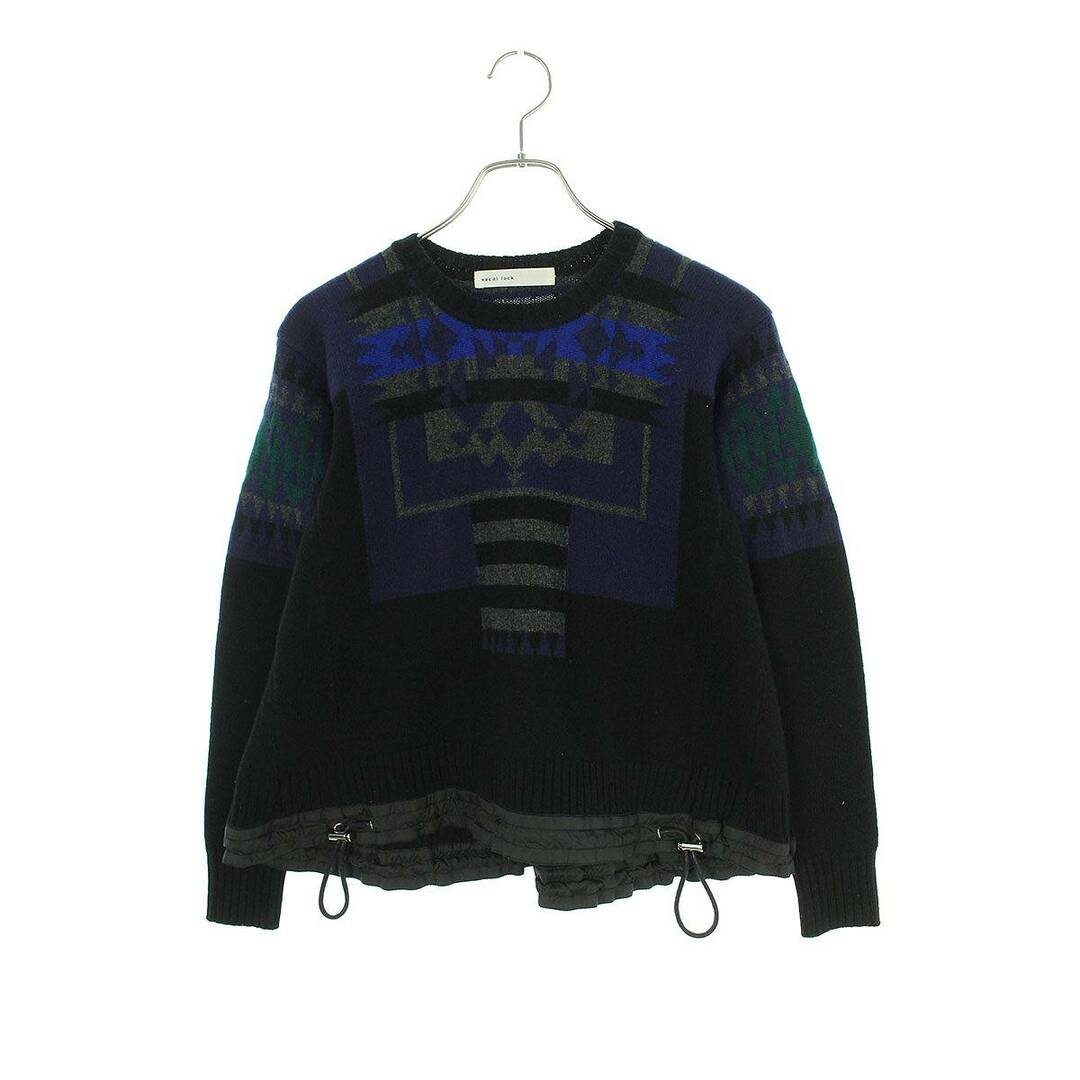 sacai luck(サカイラック)のサカイラック  14AWLU772 ネイティブ柄クルーネックニット レディース 1 レディースのトップス(ニット/セーター)の商品写真