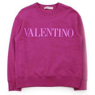 VALENTINO - 【美品】ヴァレンチノ XB3MF14Y6WT クルーネックスウェットシャツトレーナー エンボスメタリックロゴ プリント レディース サイズ XS ピンク パープル Valentino