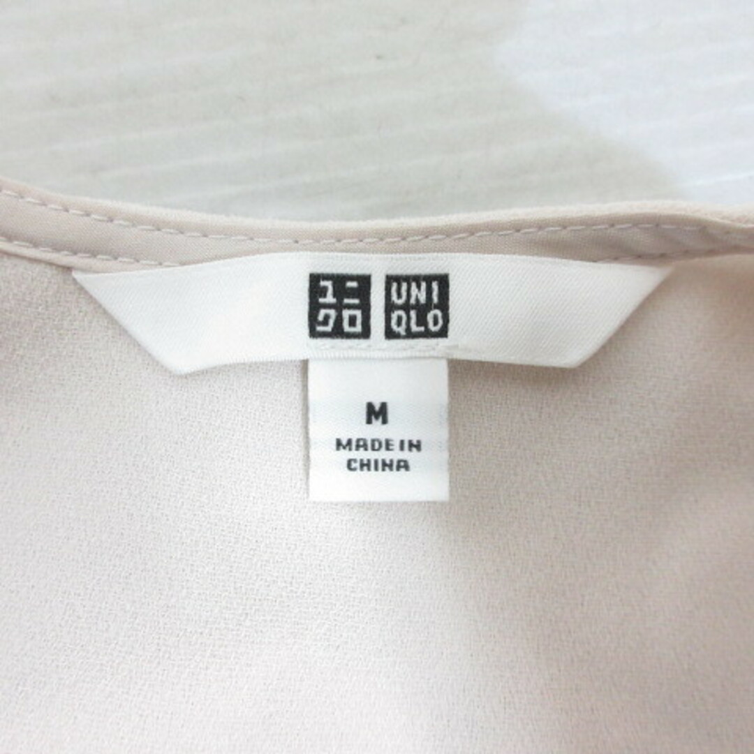 UNIQLO(ユニクロ)のユニクロ UNIQLO ノースリーブ Vネック フレア ワンピース M ピンク レディースのワンピース(ひざ丈ワンピース)の商品写真