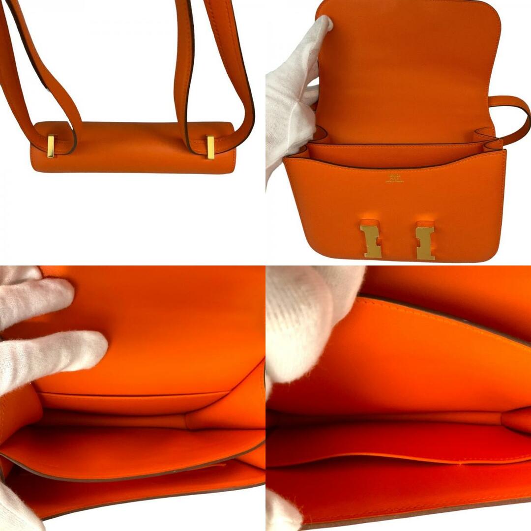 Hermes(エルメス)の　エルメス HERMES コンスタンス3 ミニ U刻 オレンジ×ゴールド金具 エヴァーカラー レディース ショルダーバッグ レディースのバッグ(ショルダーバッグ)の商品写真