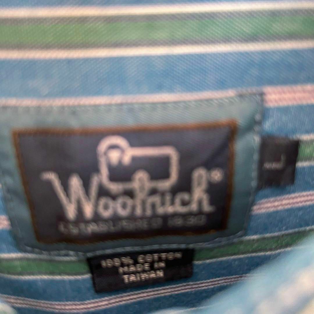 WOOLRICH(ウールリッチ)の80s90sヴィンテージ古着WOOLRICH マルチカラーストライプBDシャツL メンズのトップス(シャツ)の商品写真