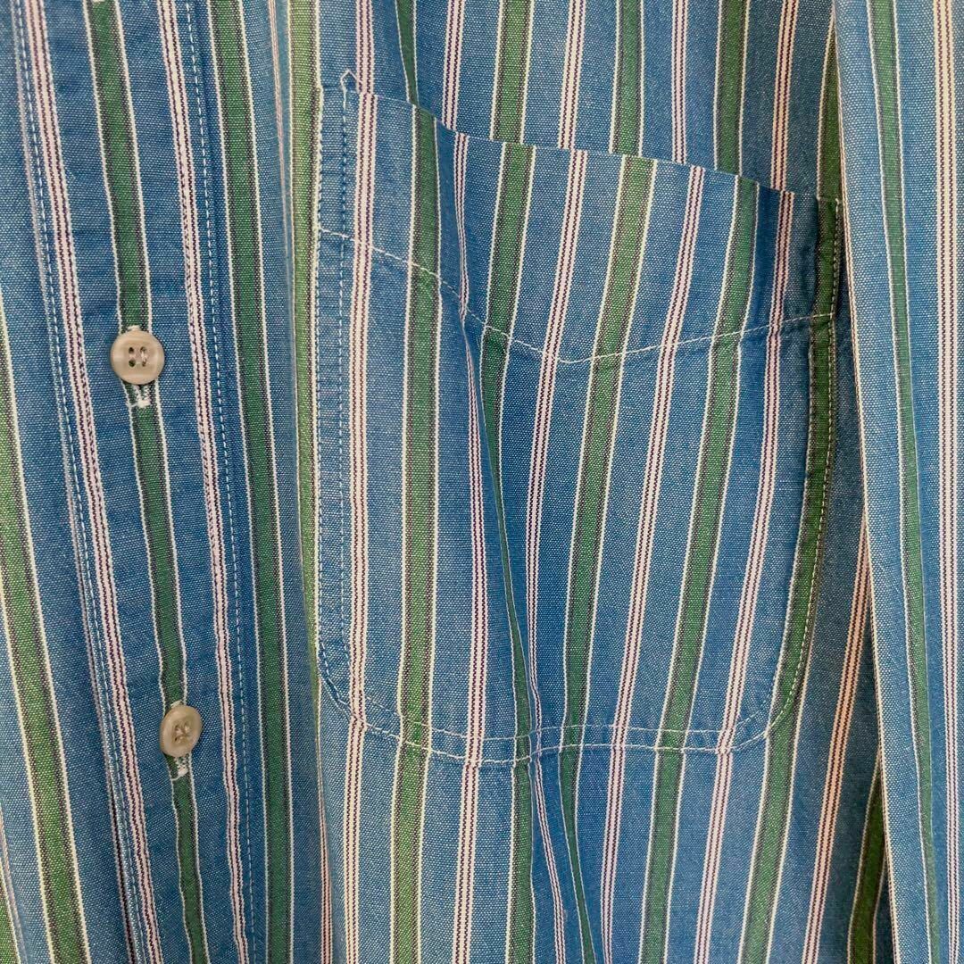 WOOLRICH(ウールリッチ)の80s90sヴィンテージ古着WOOLRICH マルチカラーストライプBDシャツL メンズのトップス(シャツ)の商品写真