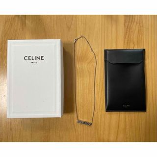 celine - CELINE ロゴキューブ ネックレス / ロジウムフィニッシュ ブラス