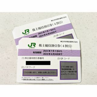 ジェイアール(JR)のJR東日本 株主優待券 2枚 ［有効期限2024年6月30日］(鉄道乗車券)