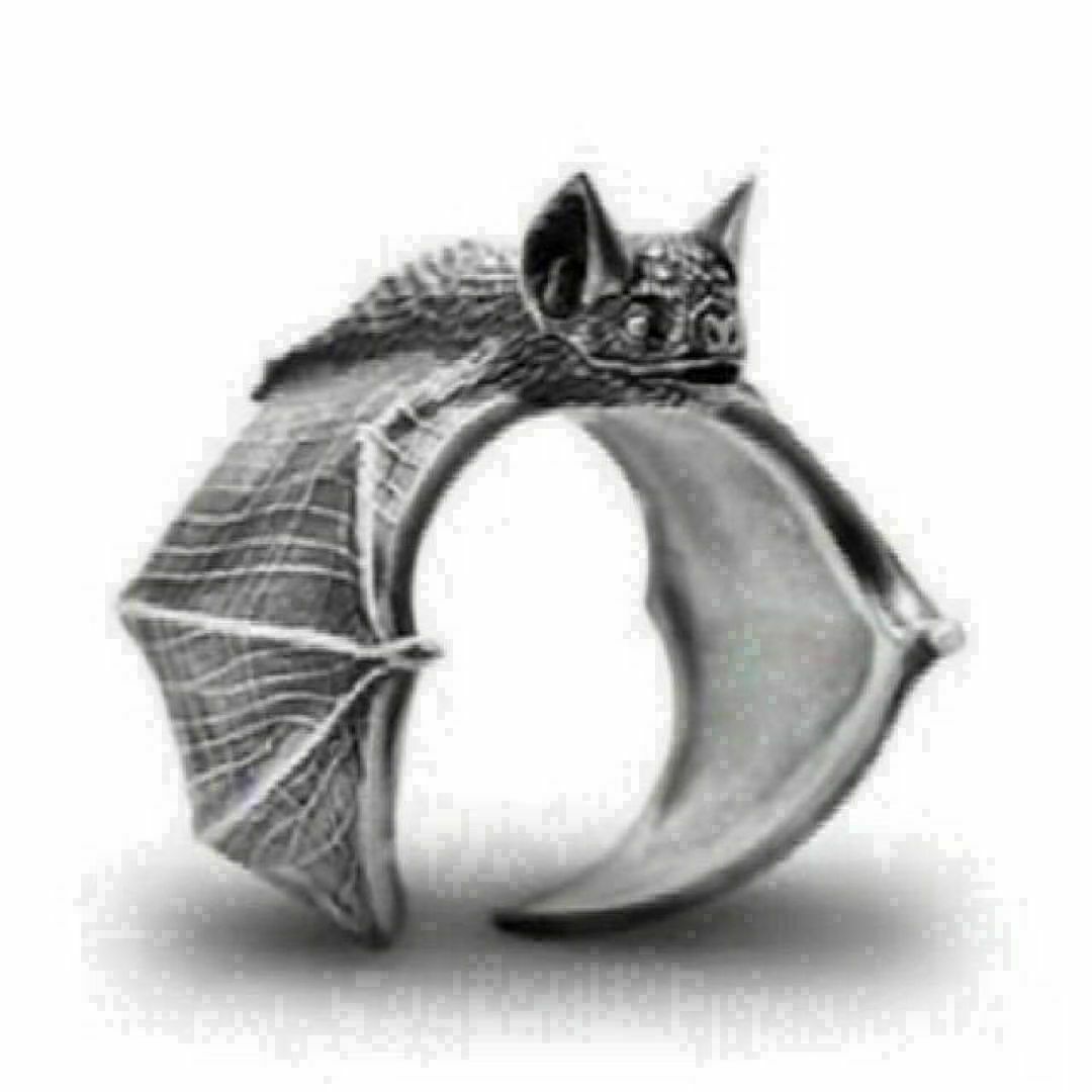 【A094】リング　メンズ　指輪　シルバー　コウモリ　動物　20号 メンズのアクセサリー(リング(指輪))の商品写真