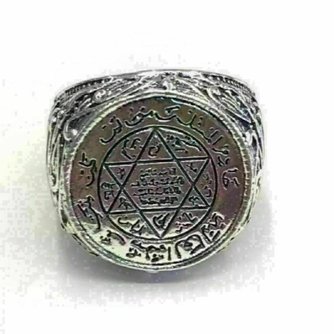【A096】リング　メンズ　指輪　シルバー スター　六芒星　星　20号 メンズのアクセサリー(リング(指輪))の商品写真
