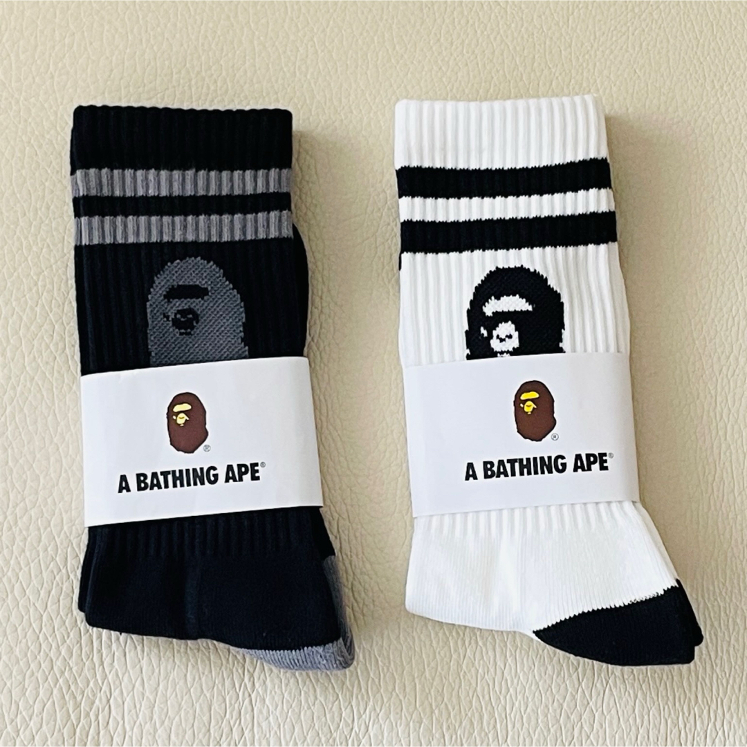 A BATHING APE(アベイシングエイプ)の大人気！アベイシングエイプA Bathing Ape ソックス2足 メンズのレッグウェア(ソックス)の商品写真