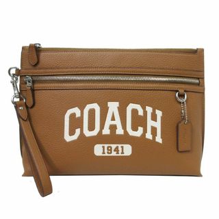 コーチ(COACH)のCOACH クラッチバッグ CR355 SV/QD (ライトサドル)(セカンドバッグ/クラッチバッグ)