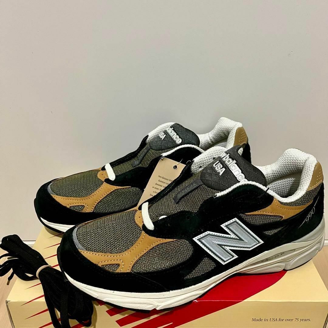 New Balance(ニューバランス)の【新品28cm】New Balance 990V3 "Black Tan" メンズの靴/シューズ(スニーカー)の商品写真