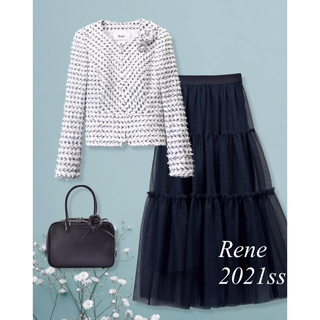 René - Rene♡ 2021年 ツイードジャケットとチュールスカートのセット