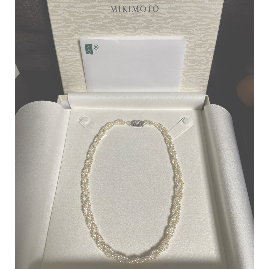 MIKIMOTO(ミキモト)の【超美品】ミキモベビーパール 3連2.5-3mm約46cm レディースのアクセサリー(ネックレス)の商品写真