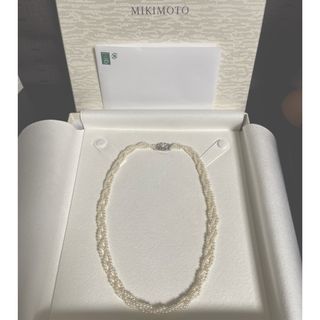 ミキモト(MIKIMOTO)の【超美品】ミキモベビーパール 3連2.5-3mm約46cm(ネックレス)