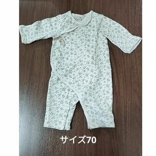 プティマイン(petit main)の【お値下げ】プティマイン　長袖ロンパース　70センチ　カバーオール　春服(ロンパース)