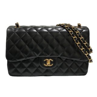 CHANEL - 　シャネル CHANEL マトラッセ30 A58600 ブラック ゴールド金具 ラムスキン レディース ショルダーバッグ