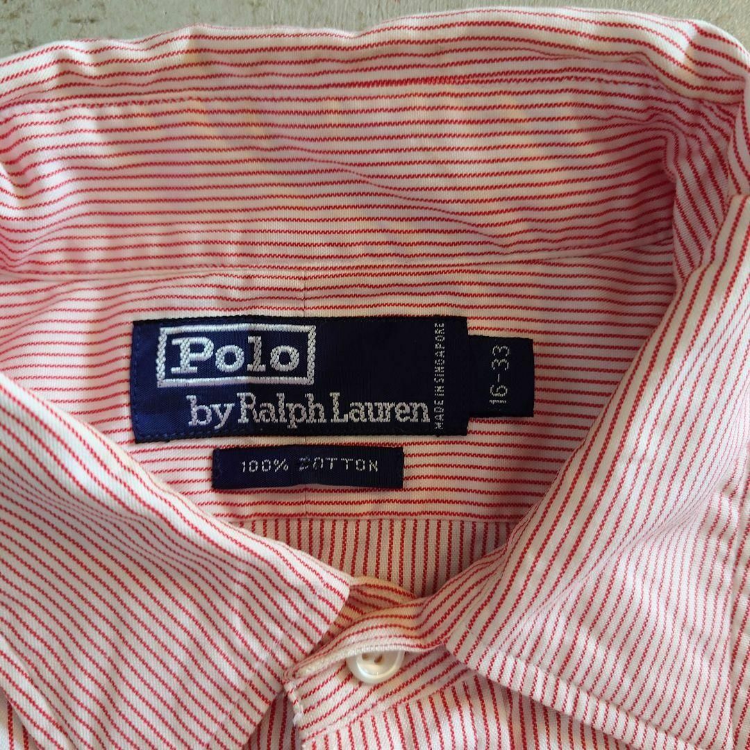 POLO RALPH LAUREN(ポロラルフローレン)の古着　POLO RALPHLAUREN　ポロラルフローレン ストライプシャツ メンズのトップス(シャツ)の商品写真