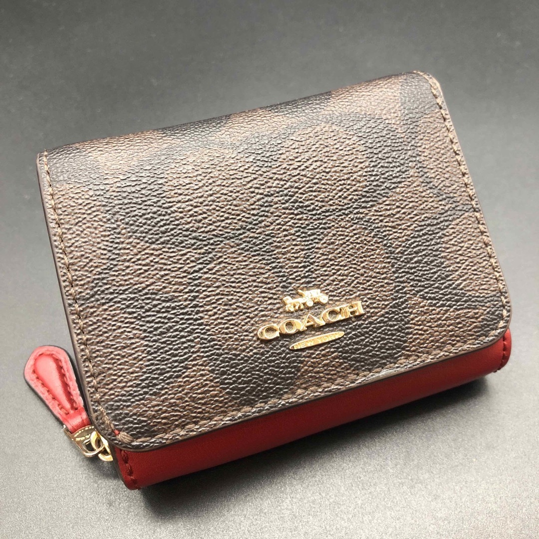 COACH(コーチ)の即決 COACH コーチ 三つ折り財布 ミニ財布 7331 レディースのファッション小物(財布)の商品写真