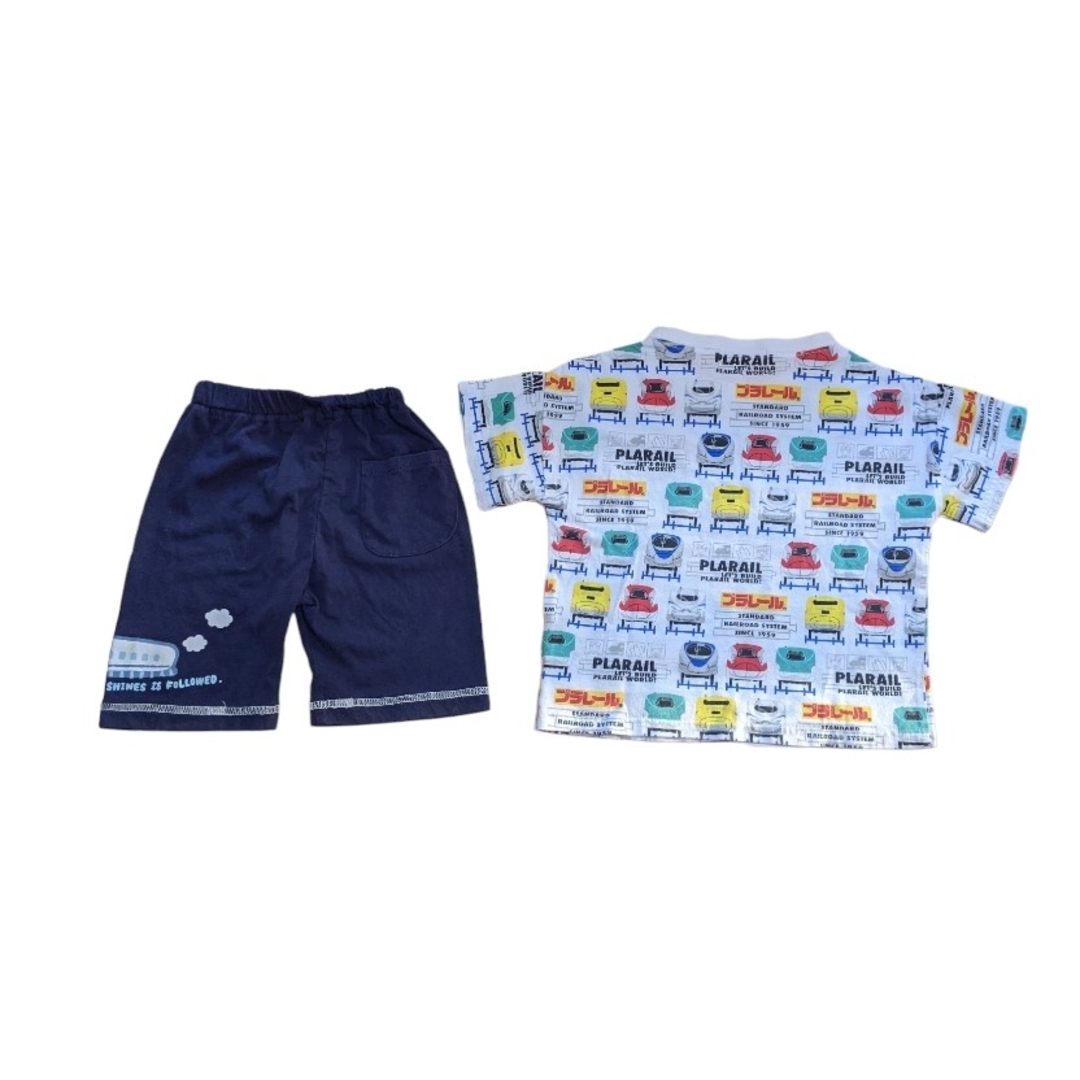 男の子　2点セット　95cm　半袖Ｔシャツ ズボン　電車　プラレール キッズ/ベビー/マタニティのキッズ服男の子用(90cm~)(Tシャツ/カットソー)の商品写真