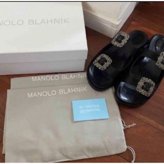 マノロブラニク(MANOLO BLAHNIK)のマノロブラニク　サンダル　ストラスハンギ(サンダル)