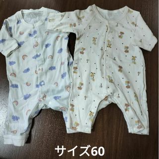 アカチャンホンポ(アカチャンホンポ)のベビーロンパース　60センチ　カバーオール　ベビー春服　1枚売り(ロンパース)