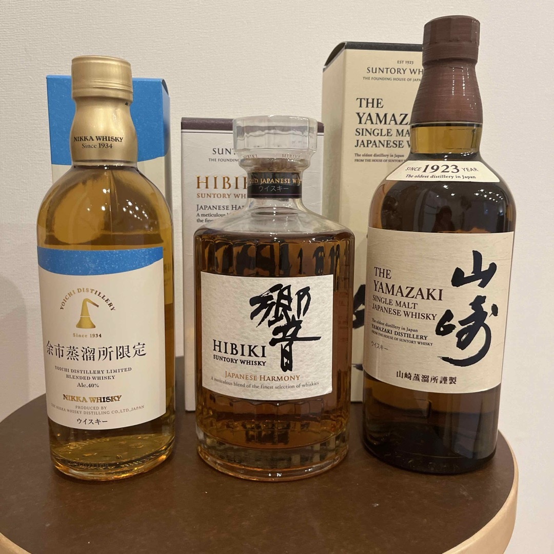 サントリー(サントリー)のジャパニーズウイスキー　山﨑　響　余市　宮城峡 食品/飲料/酒の酒(ウイスキー)の商品写真