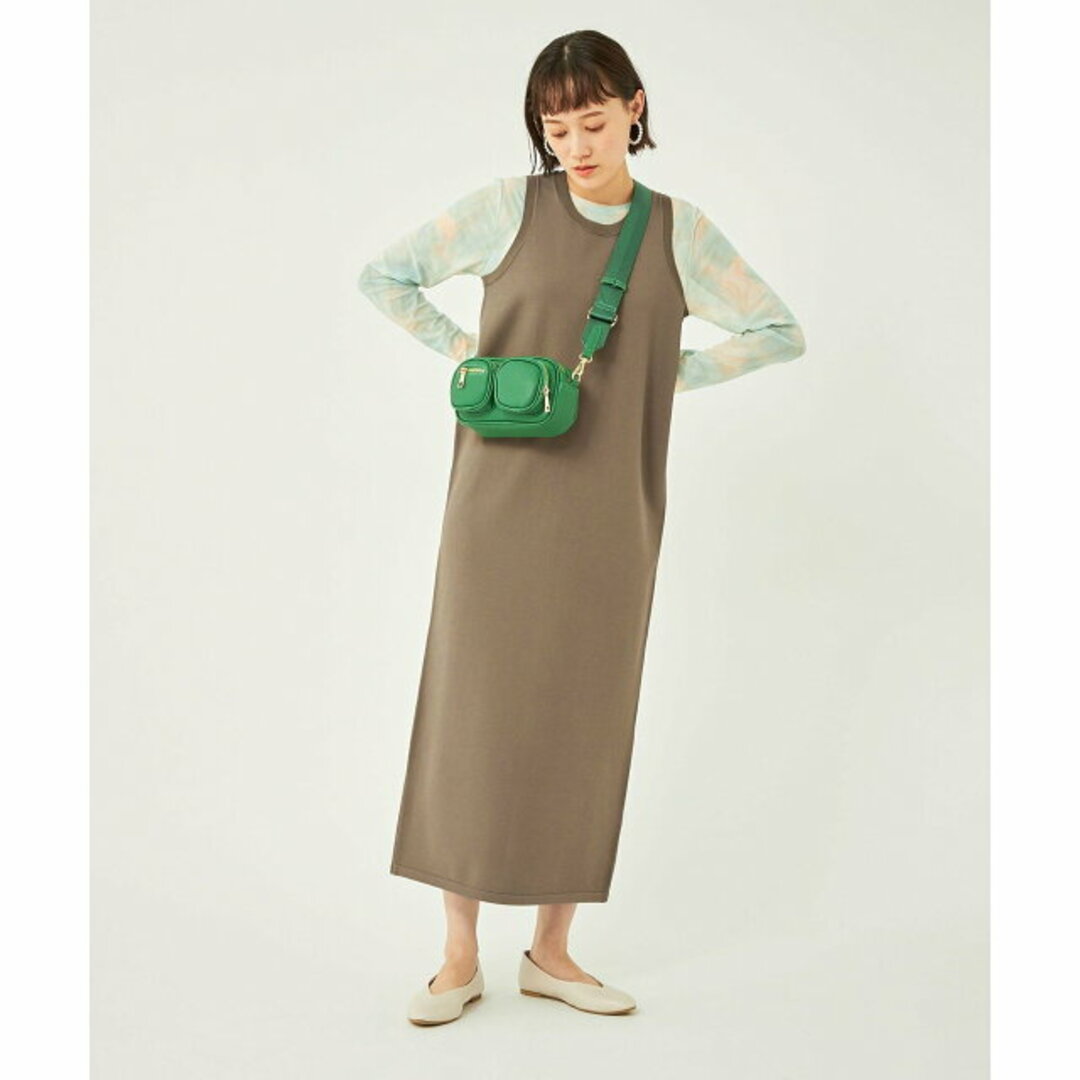 UNITED ARROWS green label relaxing(ユナイテッドアローズグリーンレーベルリラクシング)の【OLIVE】【FREE】アメスリ ニット ワンピース -ウォッシャブル- レディースのワンピース(ロングワンピース/マキシワンピース)の商品写真