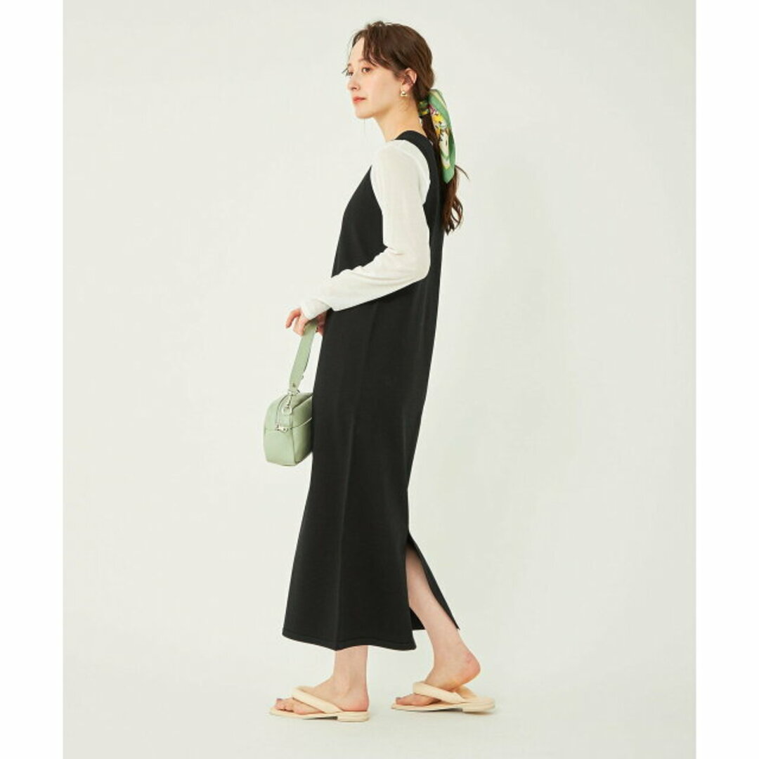 UNITED ARROWS green label relaxing(ユナイテッドアローズグリーンレーベルリラクシング)の【BLACK】アメスリ ニット ワンピース -ウォッシャブル- レディースのワンピース(ロングワンピース/マキシワンピース)の商品写真