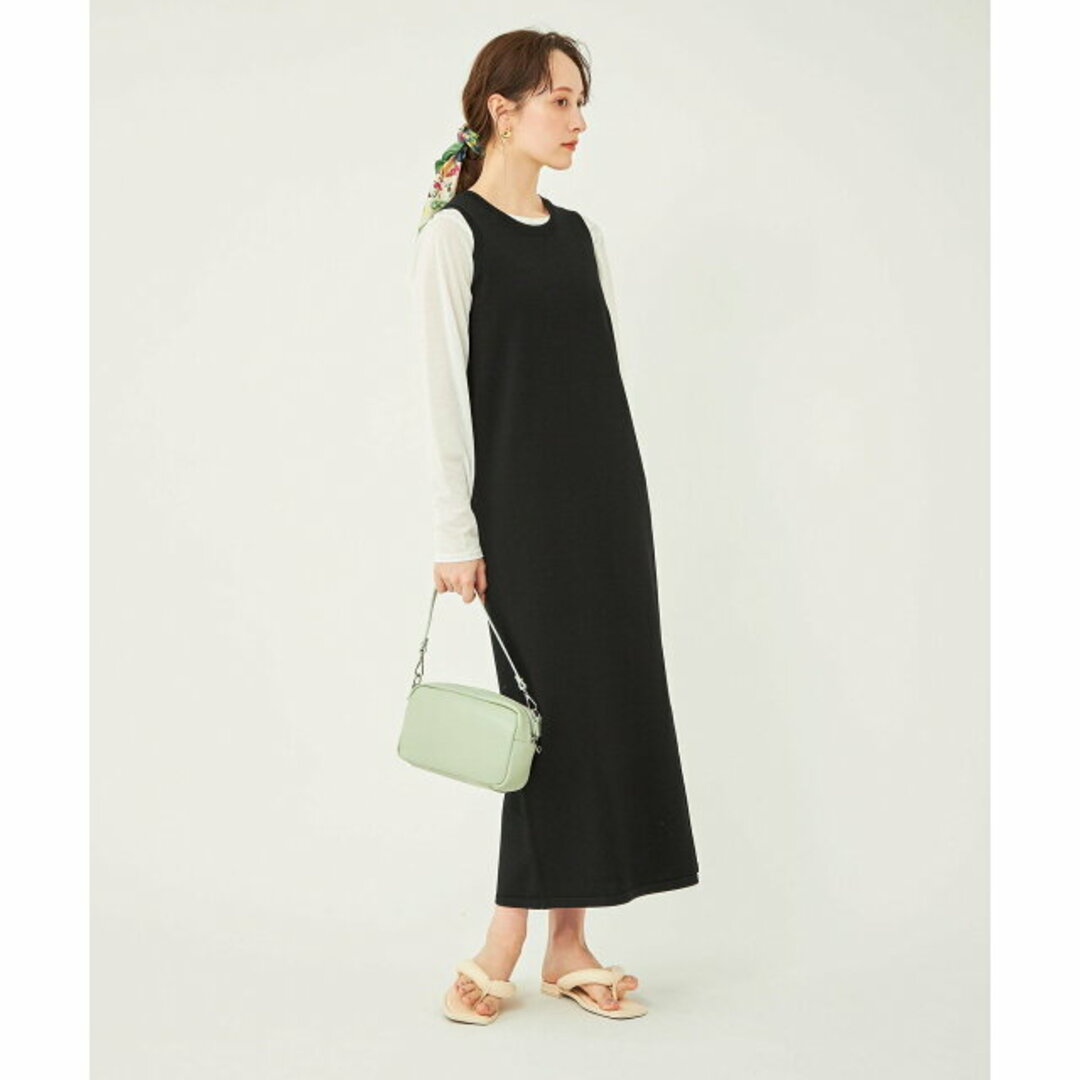 UNITED ARROWS green label relaxing(ユナイテッドアローズグリーンレーベルリラクシング)の【BLACK】アメスリ ニット ワンピース -ウォッシャブル- レディースのワンピース(ロングワンピース/マキシワンピース)の商品写真