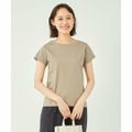 【BEIGE】フレンチスリーブ Tシャツ -抗菌防臭・制菌-