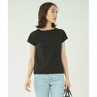 ユナイテッドアローズグリーンレーベルリラクシング(UNITED ARROWS green label relaxing)の【BLACK】フレンチスリーブ Tシャツ -抗菌防臭・制菌-(カットソー(長袖/七分))