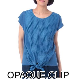 OPAQUE.CLIP - 新品 オペーク 前結びプルオーバー フレンチ袖 タグ付き opaque ゆったり